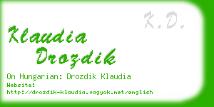 klaudia drozdik business card